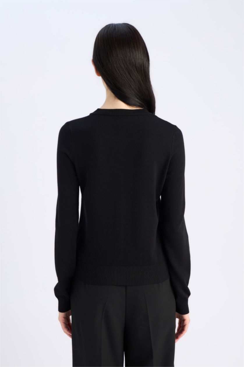 نساء أسود Regular Fit Cardigan
