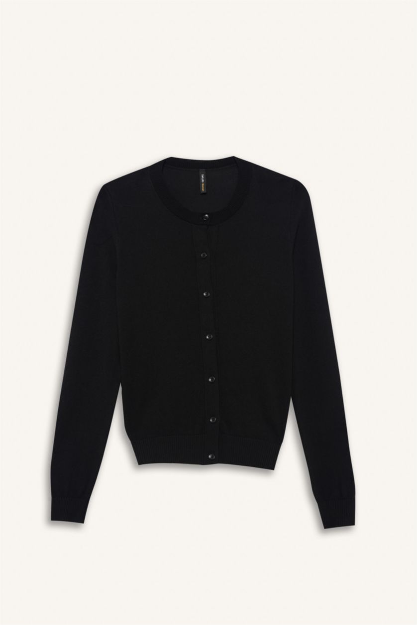 نساء أسود Regular Fit Cardigan