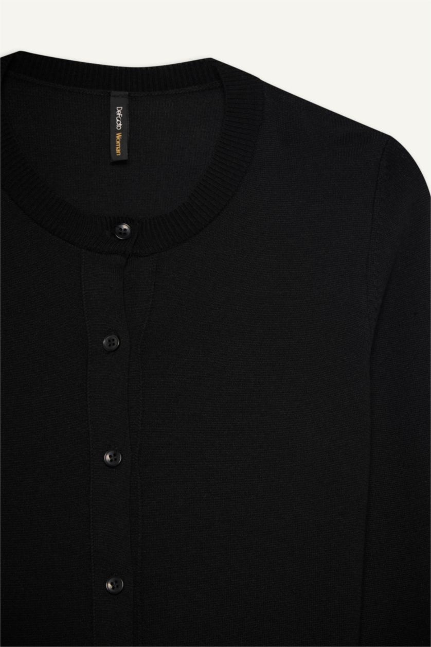 نساء أسود Regular Fit Cardigan