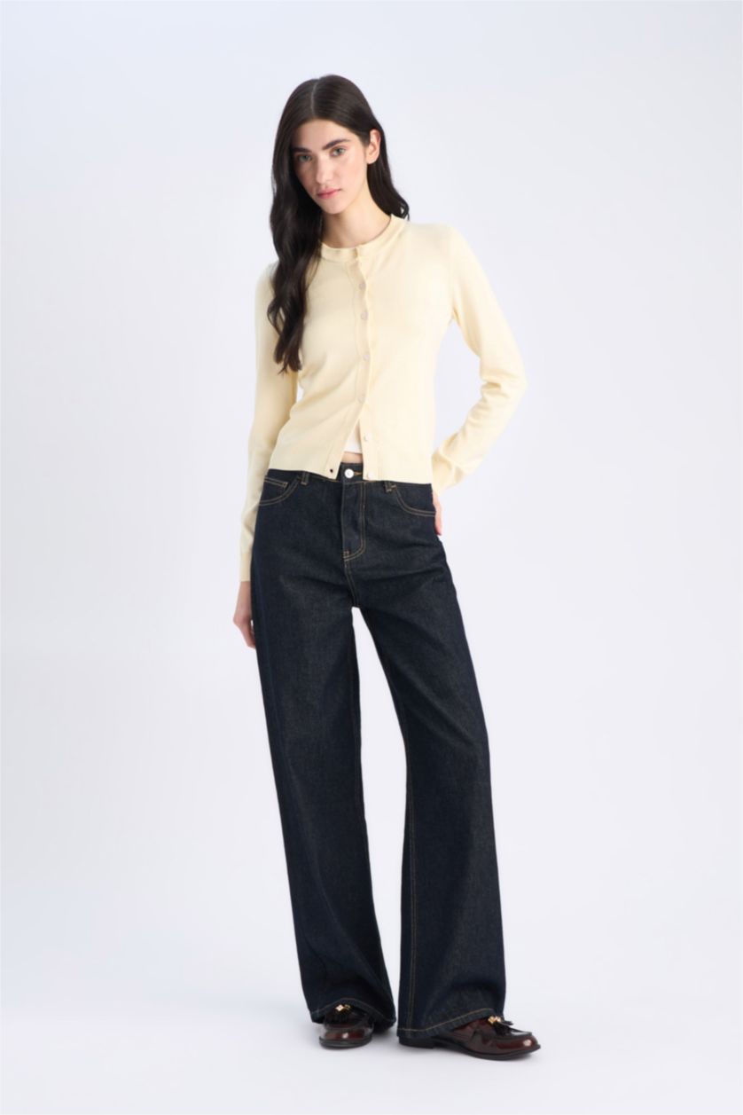 نساء بيج فاتح Regular Fit Cardigan