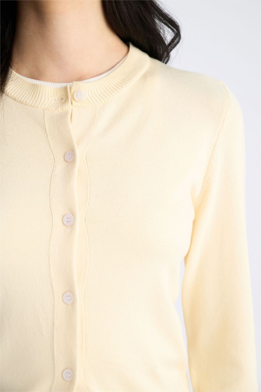 نساء بيج فاتح Regular Fit Cardigan