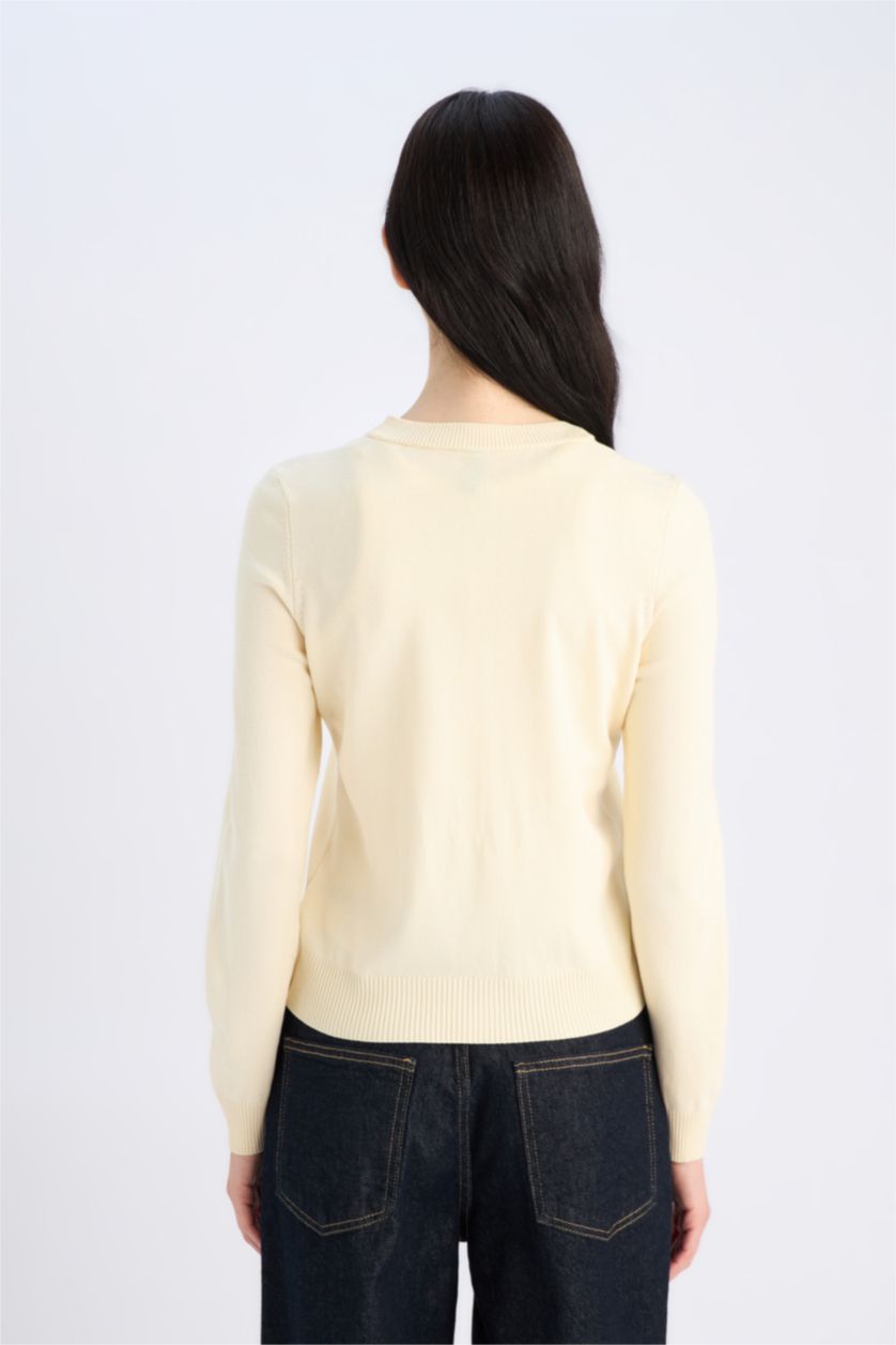 نساء بيج فاتح Regular Fit Cardigan