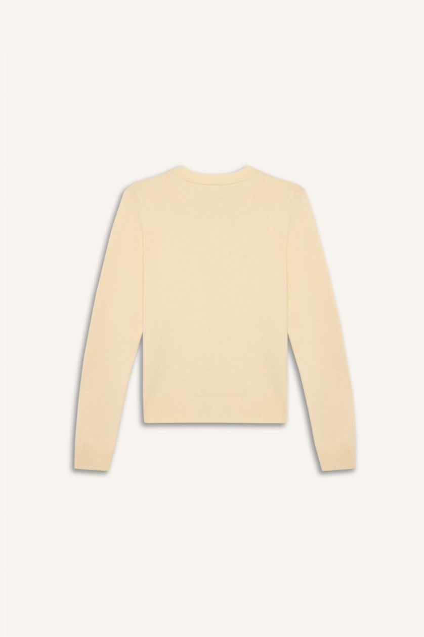 نساء بيج فاتح Regular Fit Cardigan
