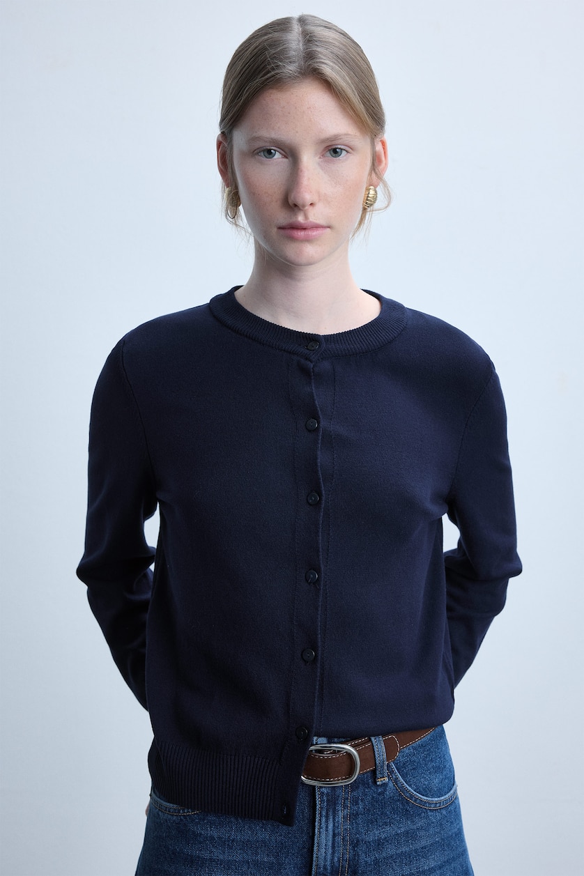 Kadın Lacivert Regular Fit Hırka