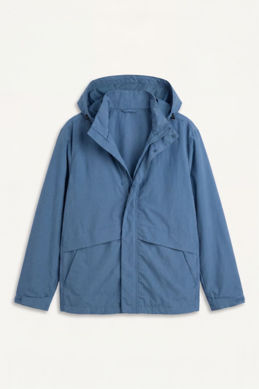 Men Light Indigo Puffer Jacket