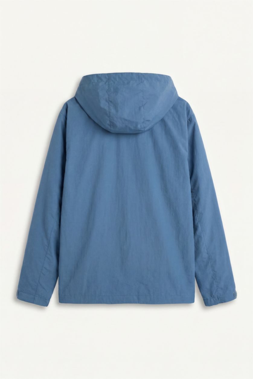 Men Light Indigo Puffer Jacket