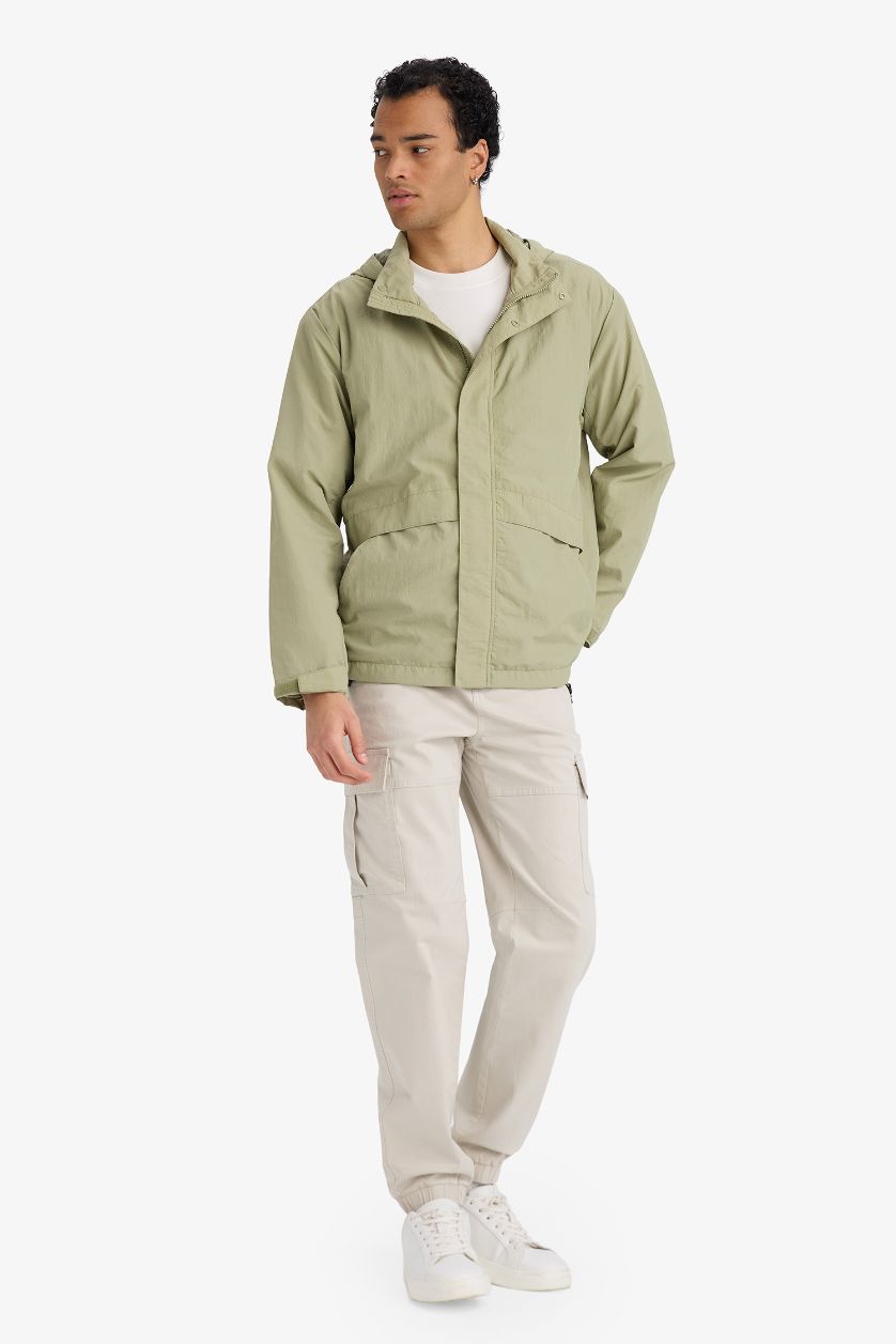 MAN Light Khaki Regular Fit Puffer Jacket