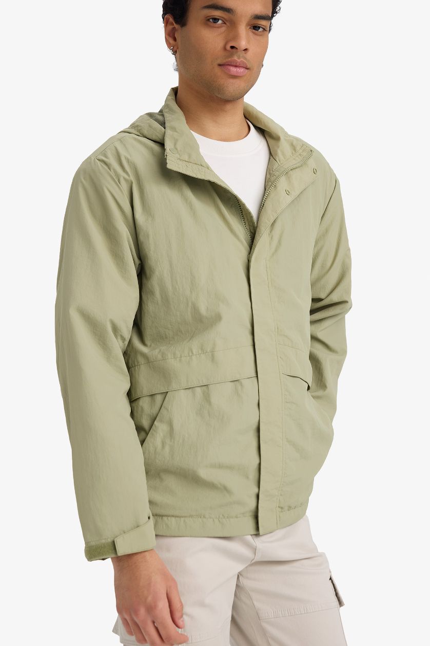 MAN Light Khaki Regular Fit Puffer Jacket