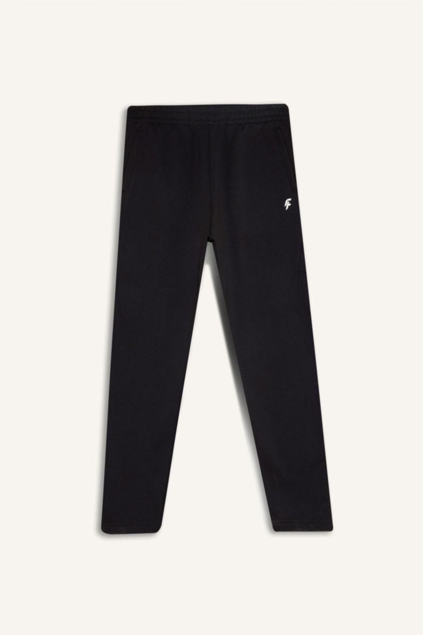 Erkek Siyah Standart Fıt Jogger