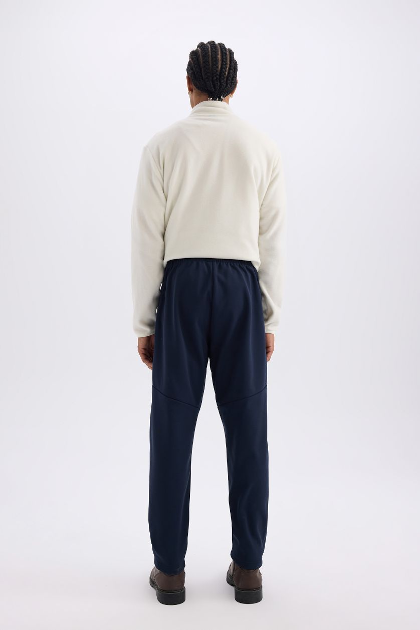 Erkek Lacivert Kalın Jogger Eşofman Altı Standart Fit Cepli Sporcu Beli Lastikli