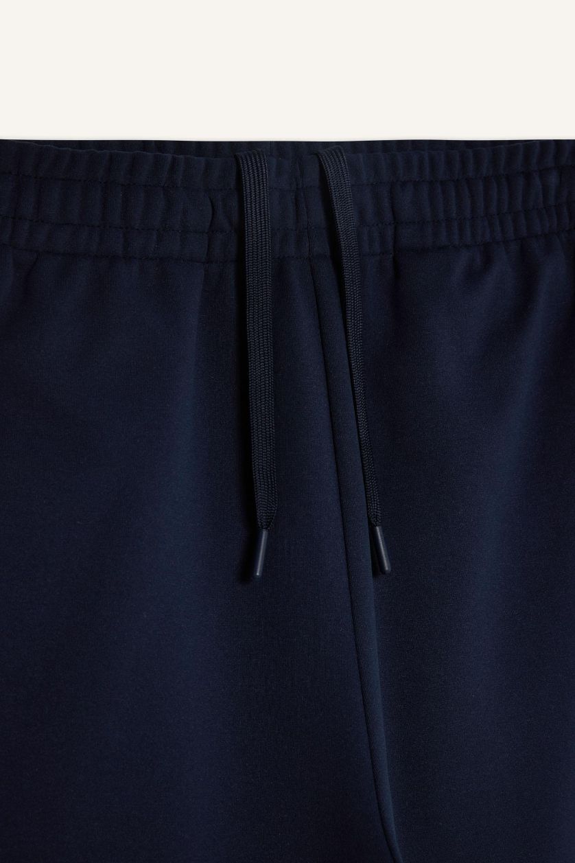 Erkek Lacivert Kalın Jogger Eşofman Altı Standart Fit Cepli Sporcu Beli Lastikli