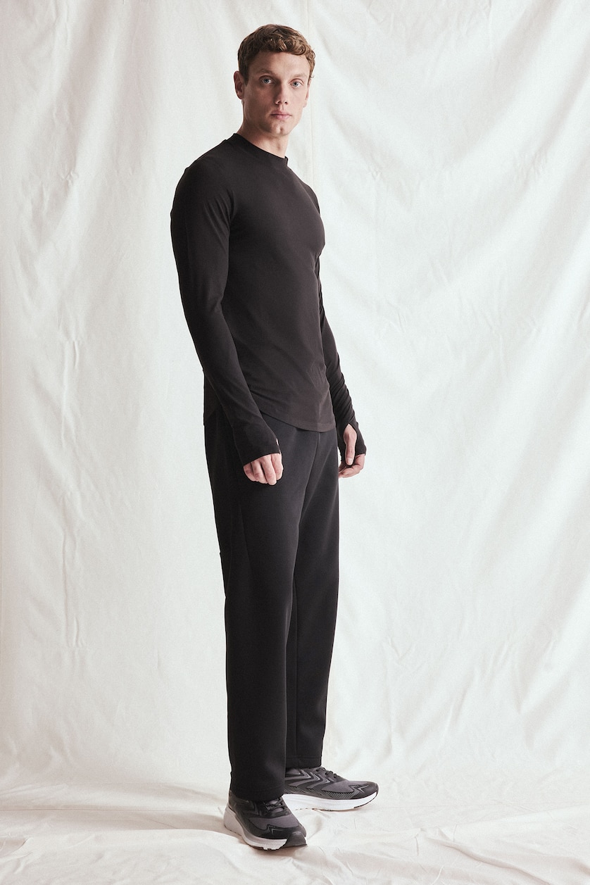 Erkek Siyah Standart Fıt Jogger
