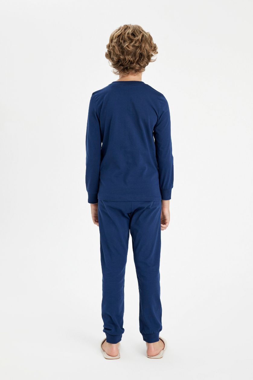 أولادي كحلي طقم بيجاما اولادي قصة عادية من تيتريس - قطعتين