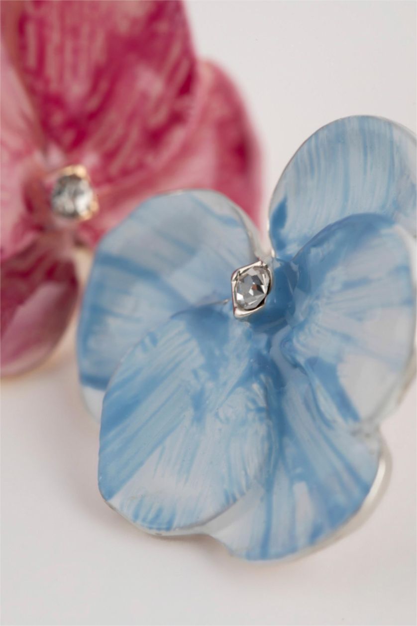 Kadın Karma Kadın 2'li Çiçekli Küpe