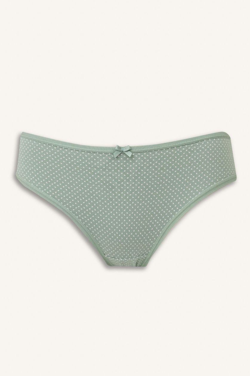 Женщины Светло-зеленый 3 пары трусов-брифов