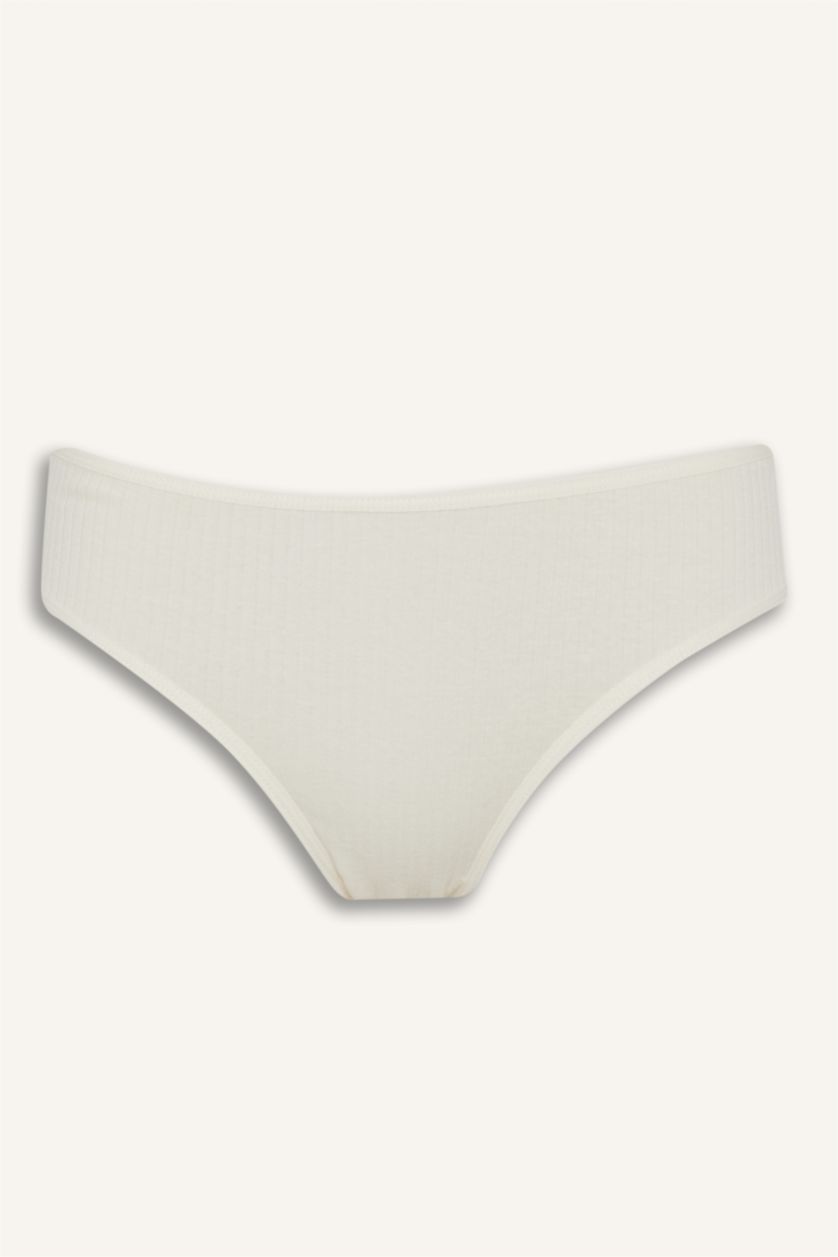WOMAN Grey Melange Ribbed 3 Piece Panties