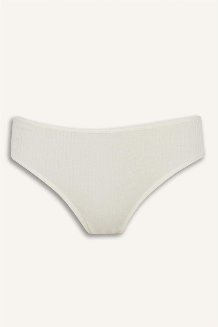 Woman Grey Melange Ribbed 3 Piece Panties