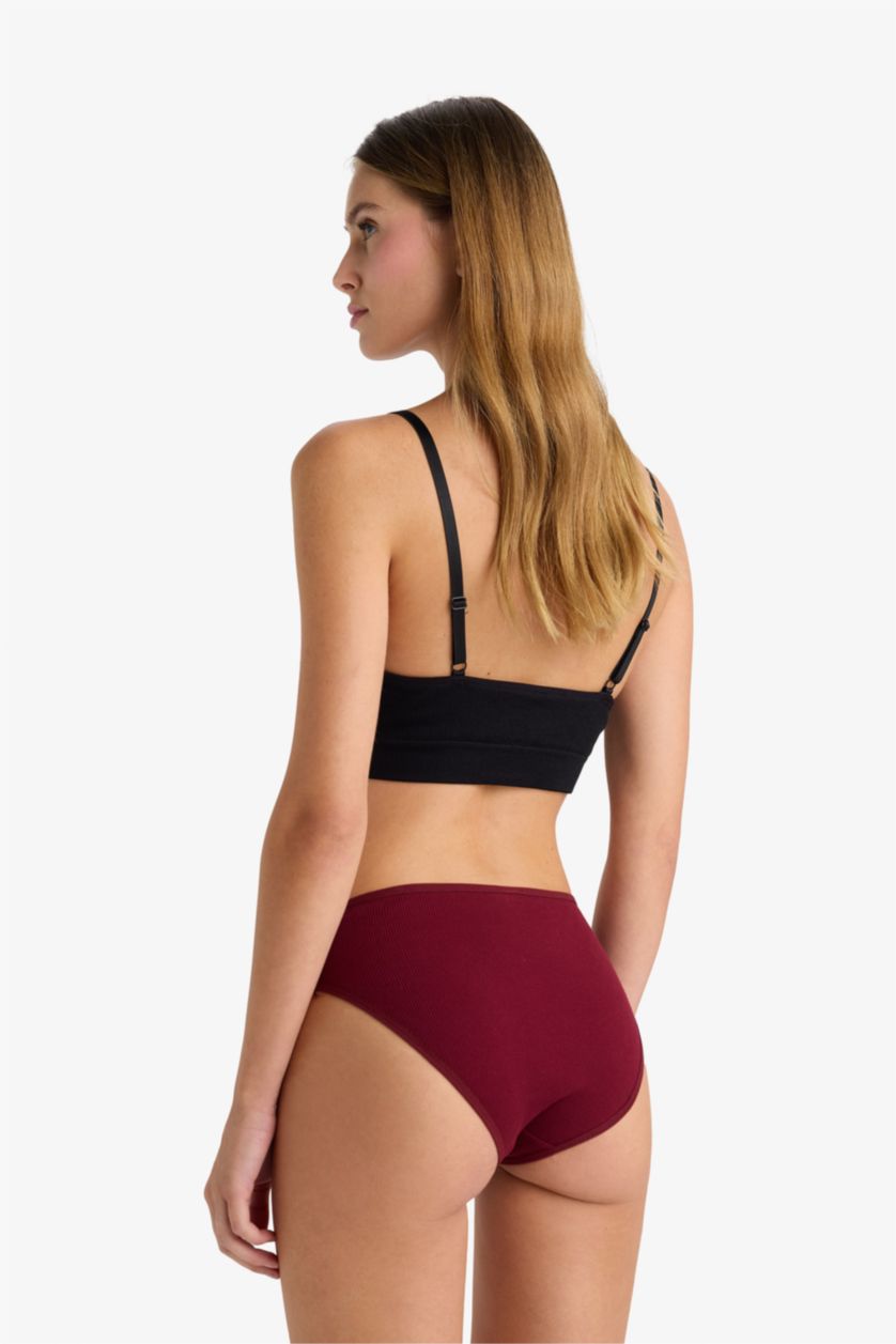 Kadın Lacivert Ribana 3'lü Brief Külot