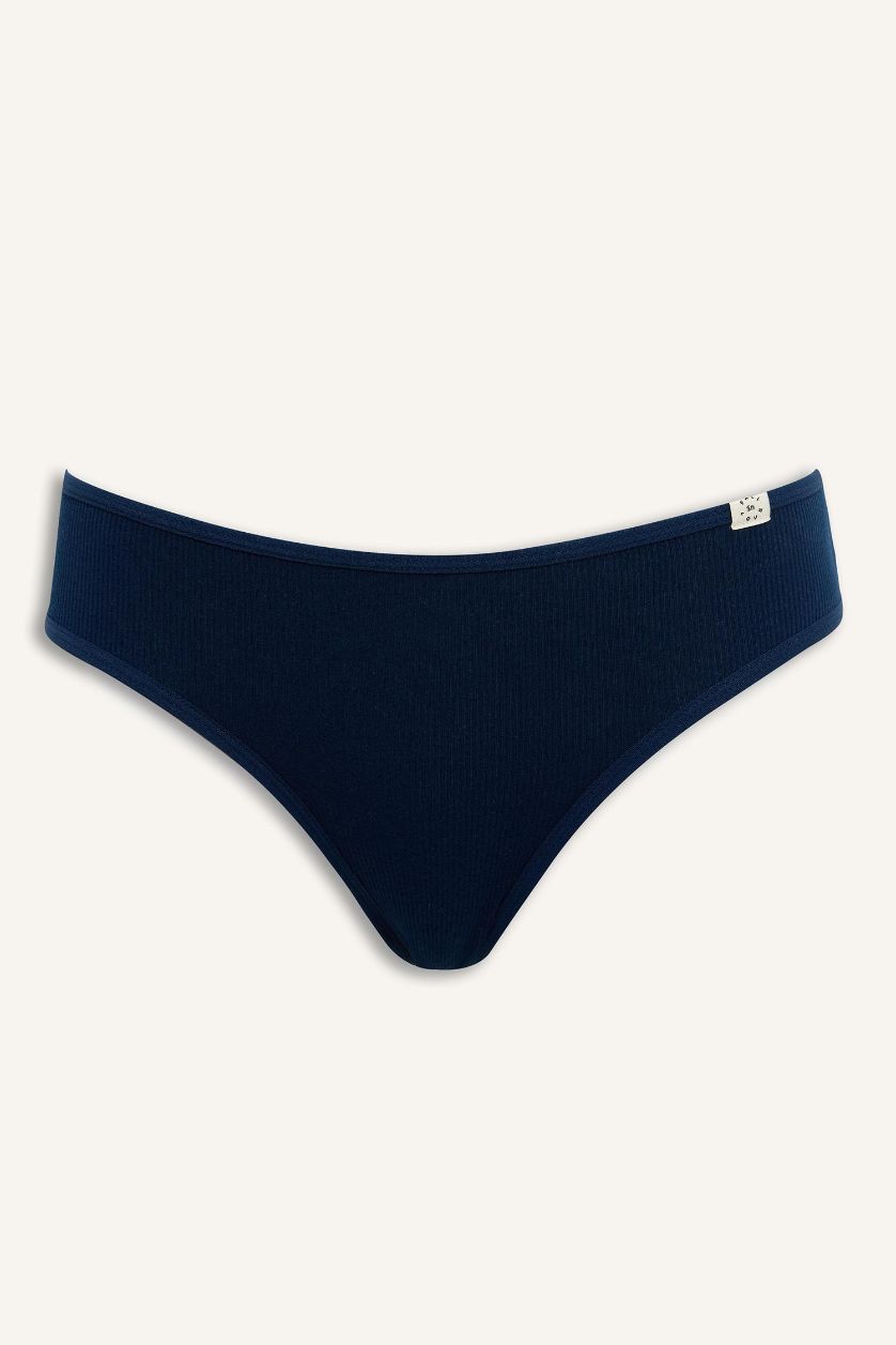 Kadın Lacivert Ribana 3'lü Brief Külot