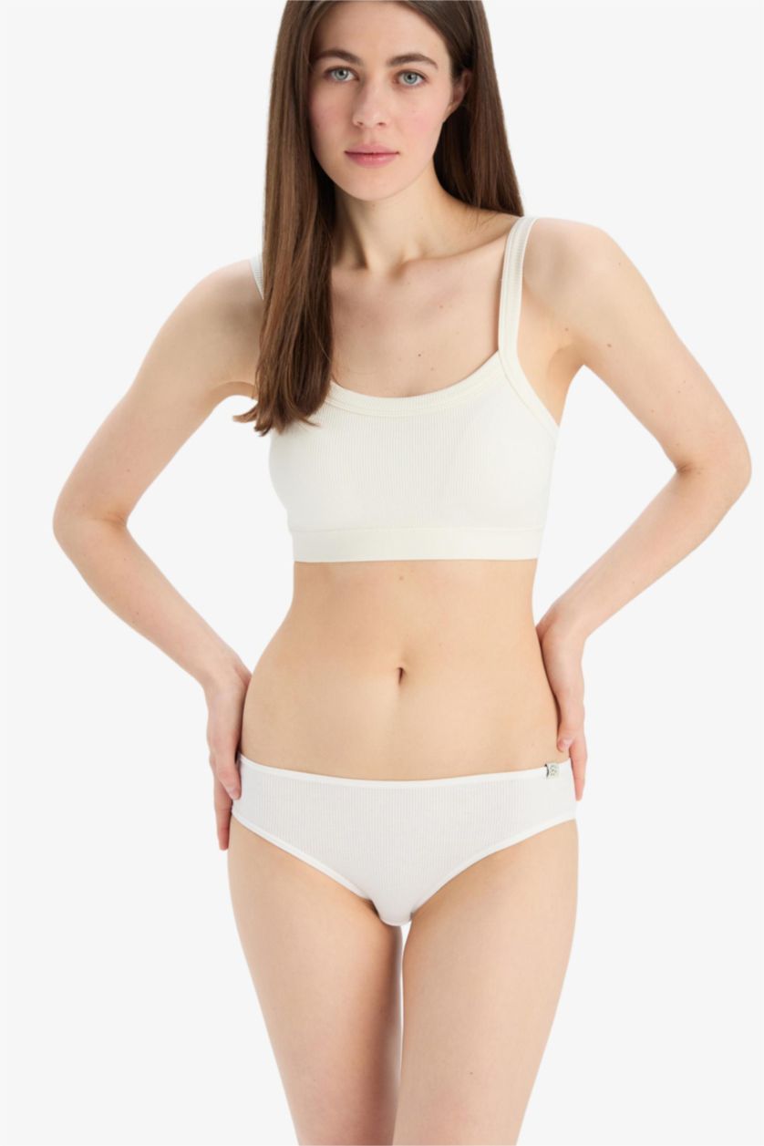 WOMAN Beige Melange Fall in Love Ribana 3 Piece Strap Slip Panties