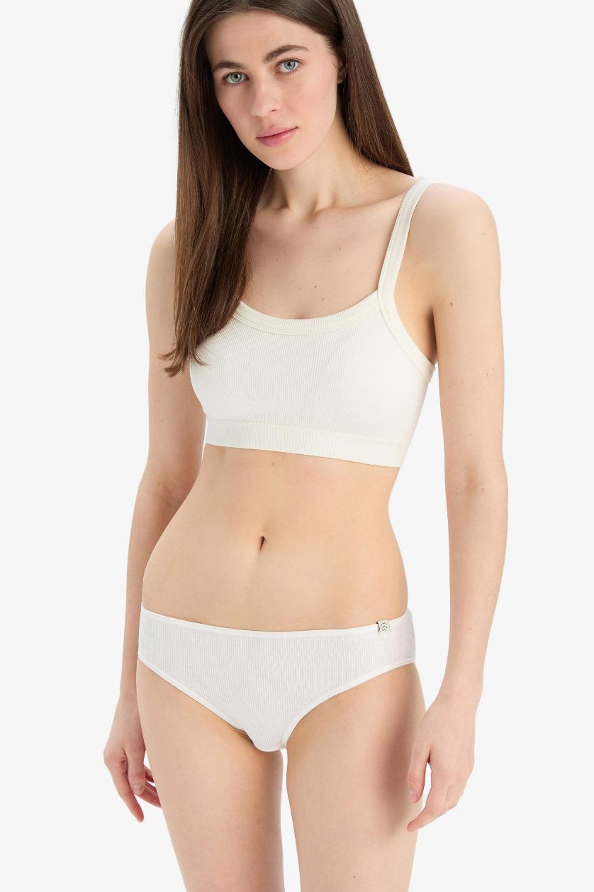 WOMAN Beige Melange Fall in Love Ribana 3 Piece Strap Slip Panties