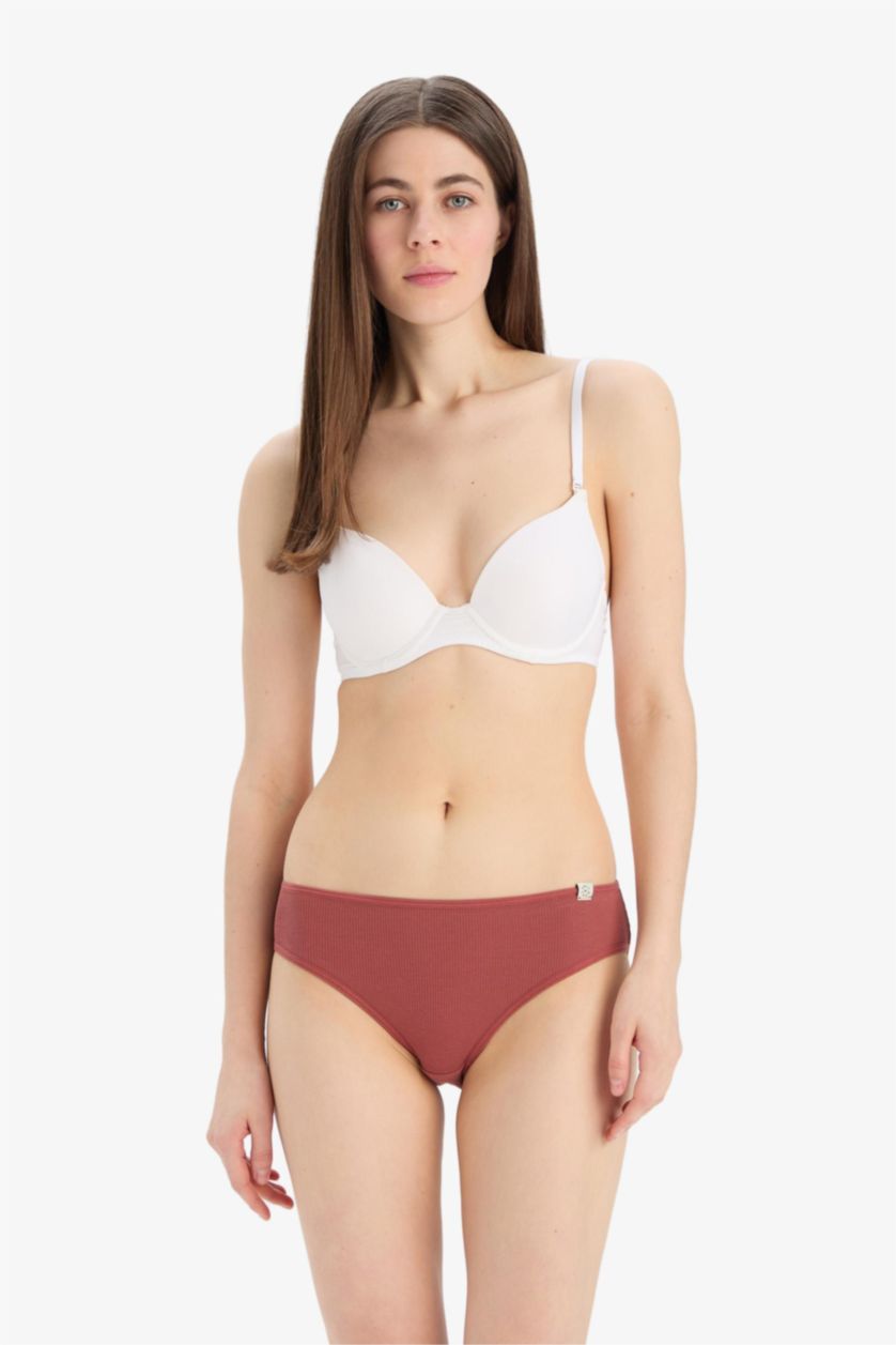 WOMAN Bordeaux Ribbed 3 Piece Slip Panties