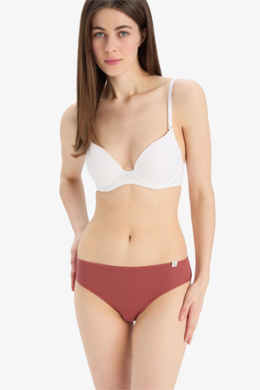 WOMAN Bordeaux Ribbed 3 Piece Slip Panties