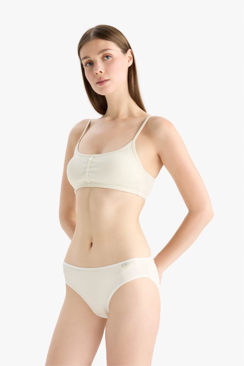 Kadın Gri Melanj Ribana 3'lü Brief Külot-Fall in Love