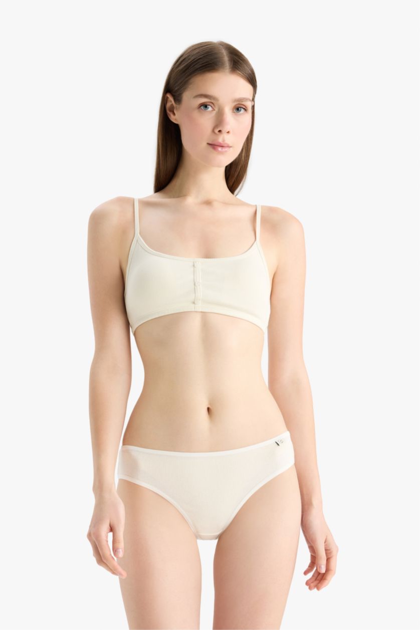 Kadın Gri Melanj Ribana 3'lü Brief Külot-Fall in Love