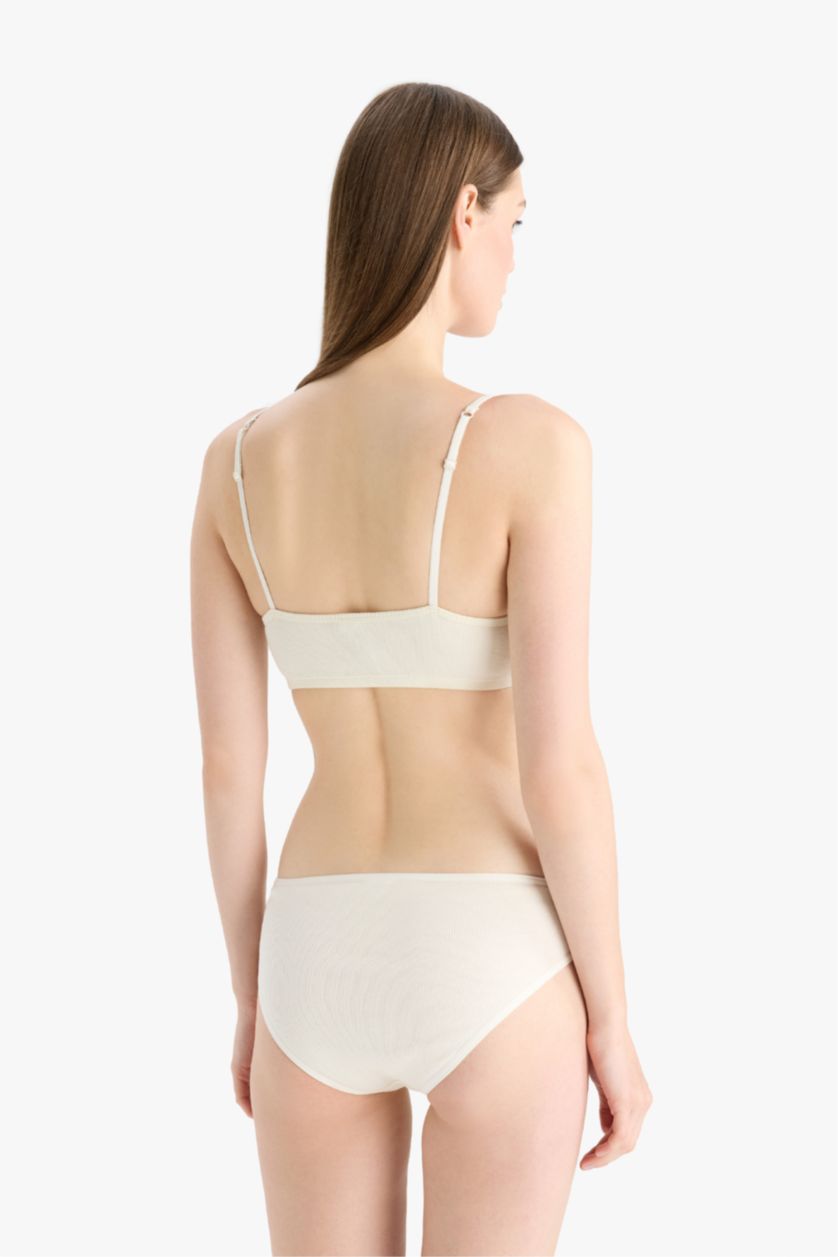 Kadın Gri Melanj Ribana 3'lü Brief Külot-Fall in Love