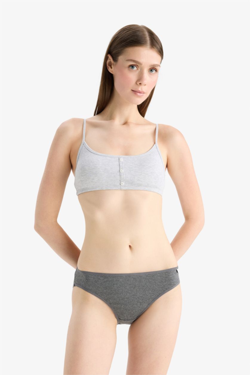 Kadın Açık Pembe Ribana 3'lü Askılı Brief Külot-Fall in Love