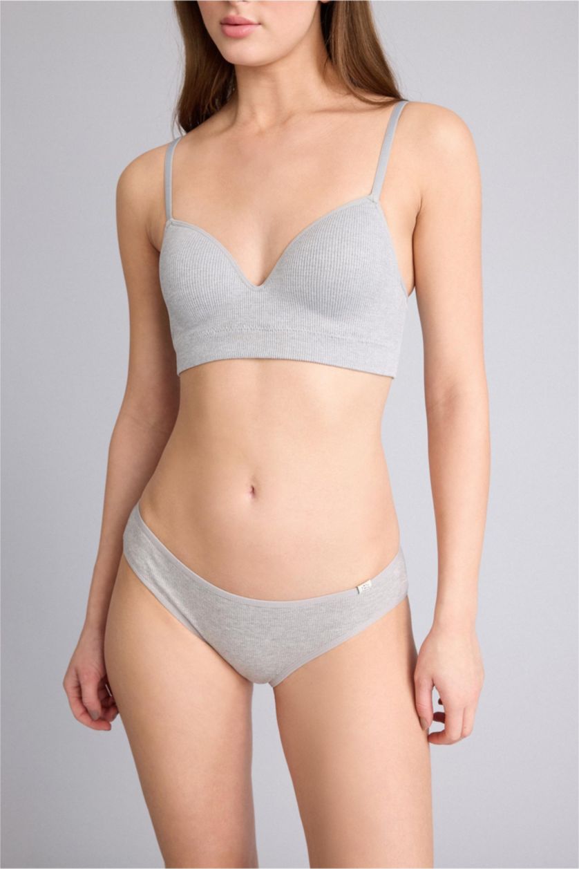 Әйелдерге Антрацитті меланж Рибана 3 дана бриф трусикиі