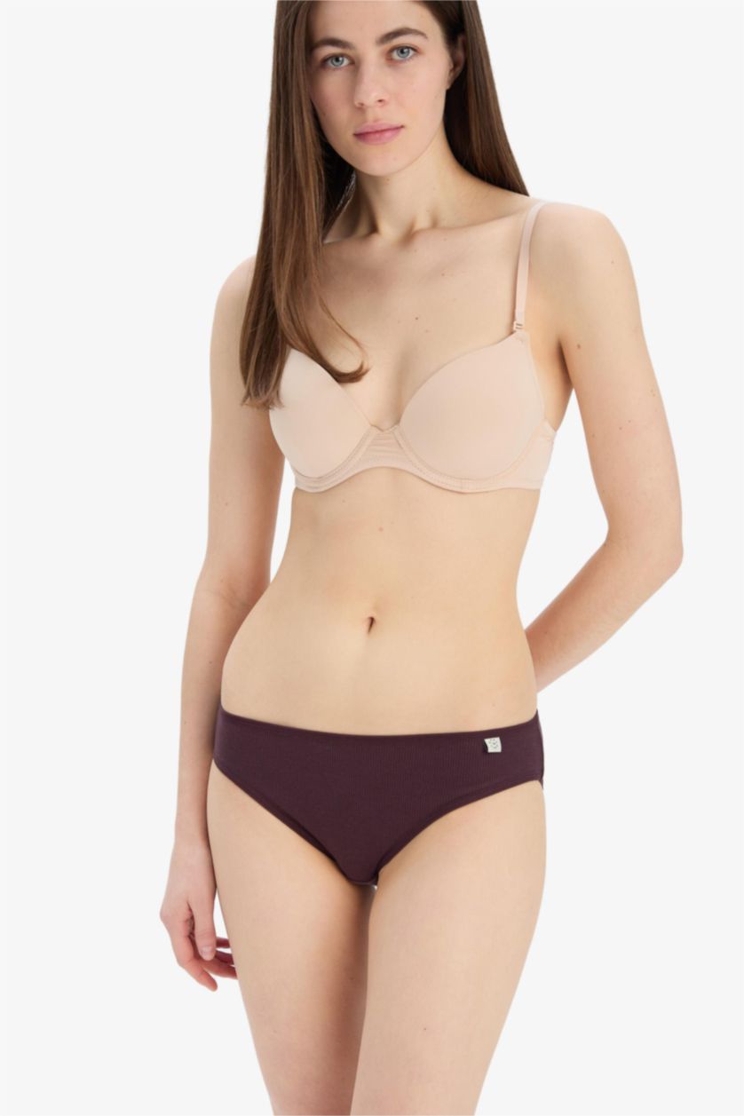 Kadın Bej Ribana 3'lü Brief Külot