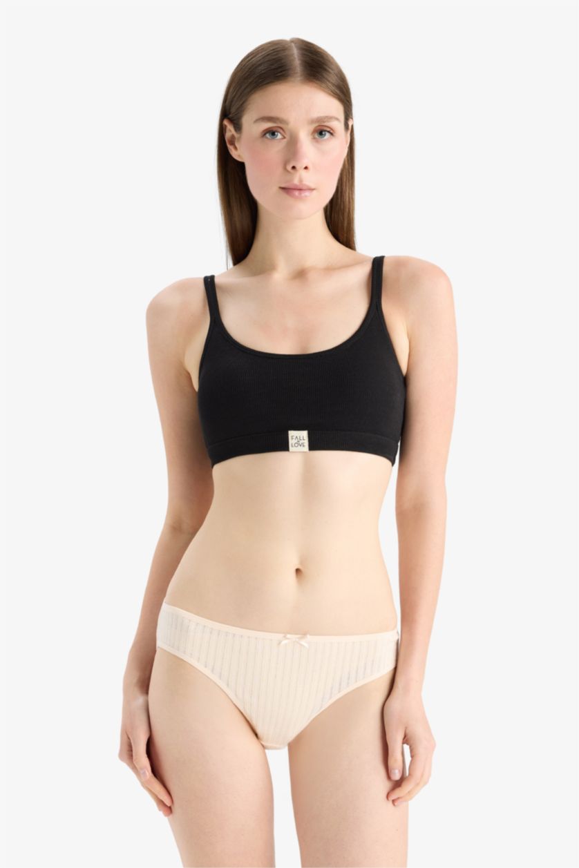 Kadın Açık Somon 3'lü Brief Külot-Fall in Love