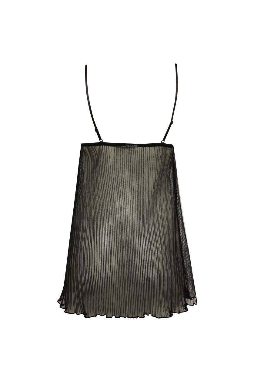 Kadın Siyah Dantel Detaylı Babydoll