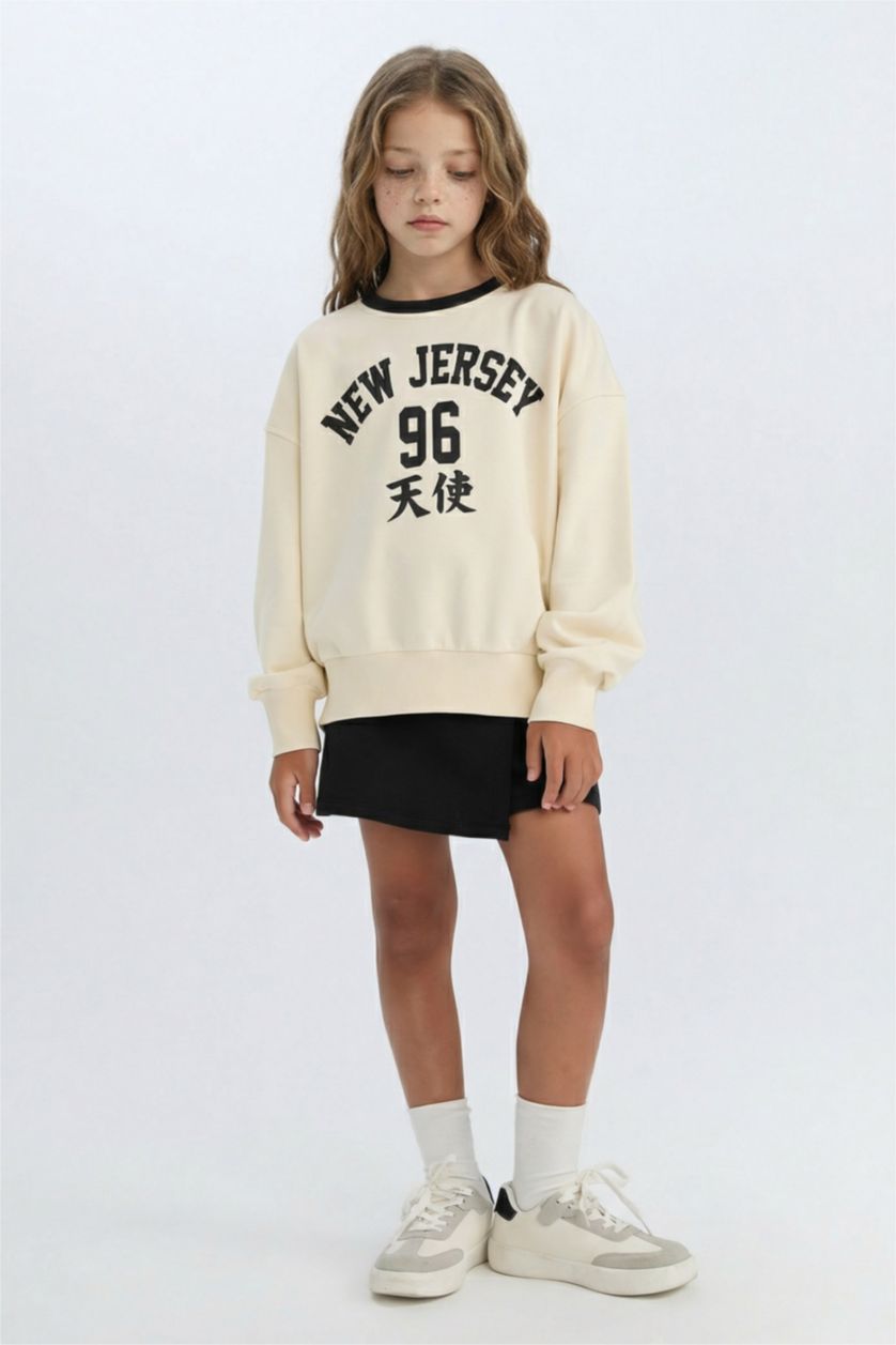 Young Girls - Teen Girls Ecru 2 piece Oversize Fit Set