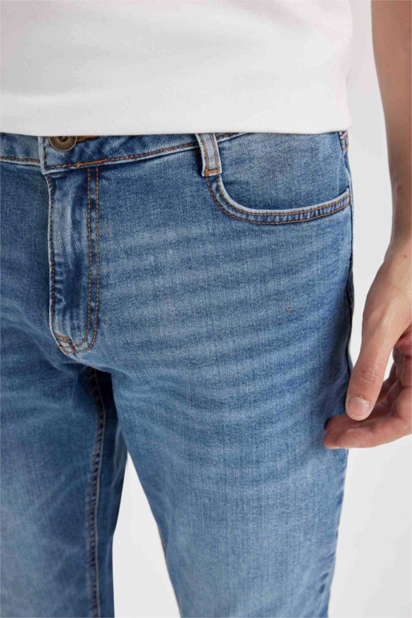 Ерлер ашық жасыл педро - деним слим пішімі деним слим хем Шалбар