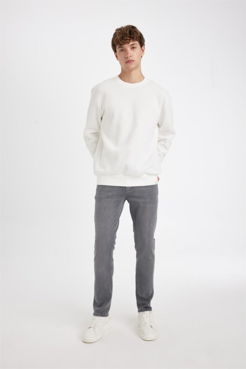 MAN Grey Pedro Slim Fit Normal Waist Skinny Leg Jeans