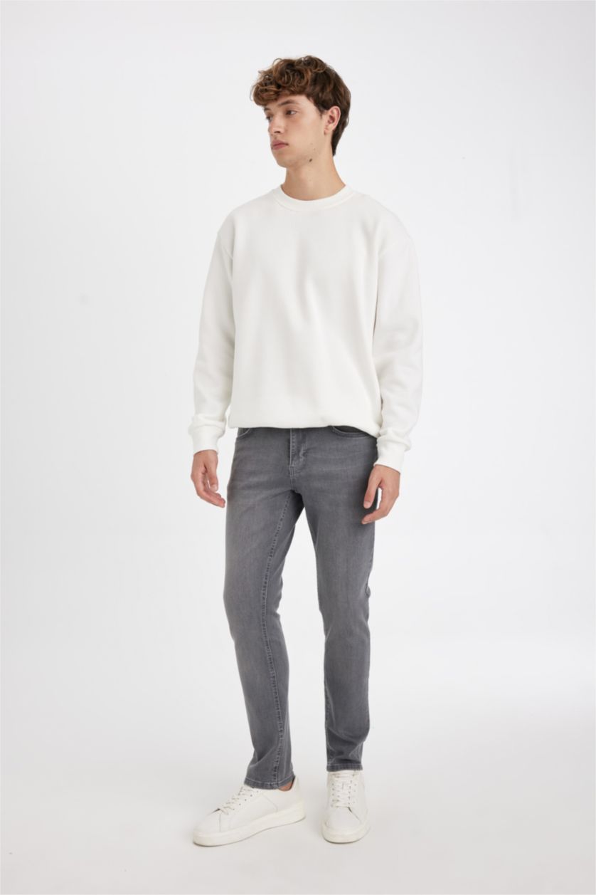 MAN Grey Pedro Slim Fit Normal Waist Skinny Leg Jeans