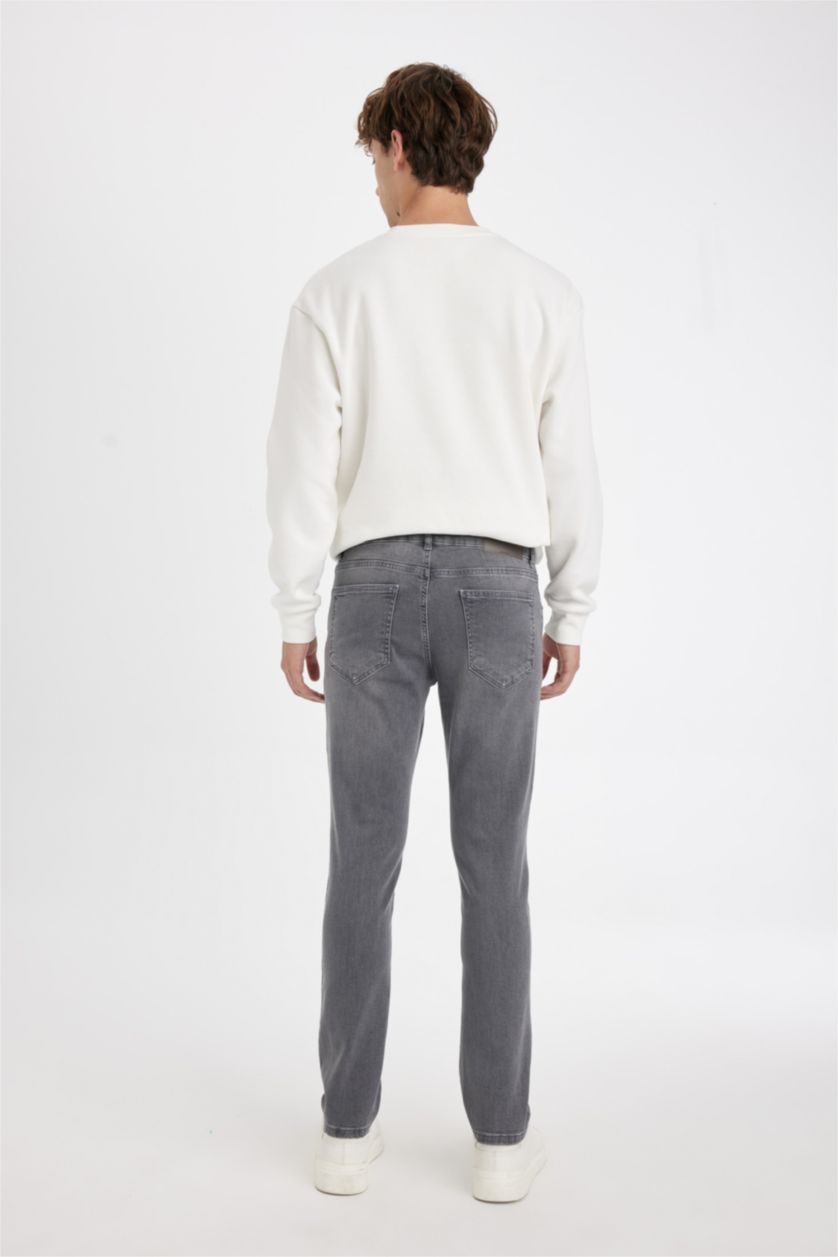 MAN Grey Pedro Slim Fit Normal Waist Skinny Leg Jeans