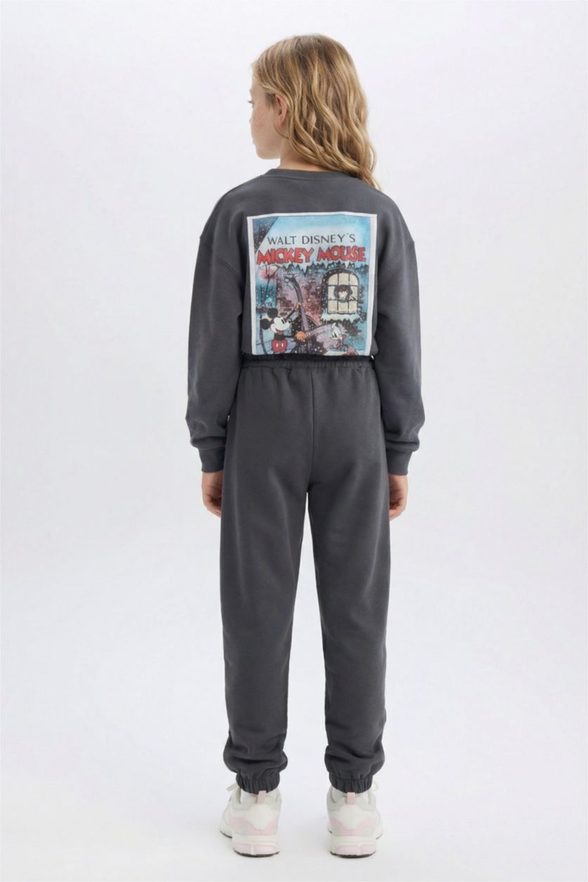 Kız Çocuk - Genç Kız Antrasit Kız Çocuk Beli Lastikli Jogger Eşofman Altı