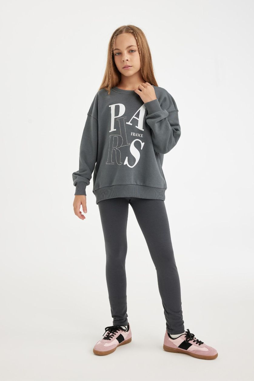 Kız Çocuk - Genç Kız Antrasit Tayt Kız Çocuk