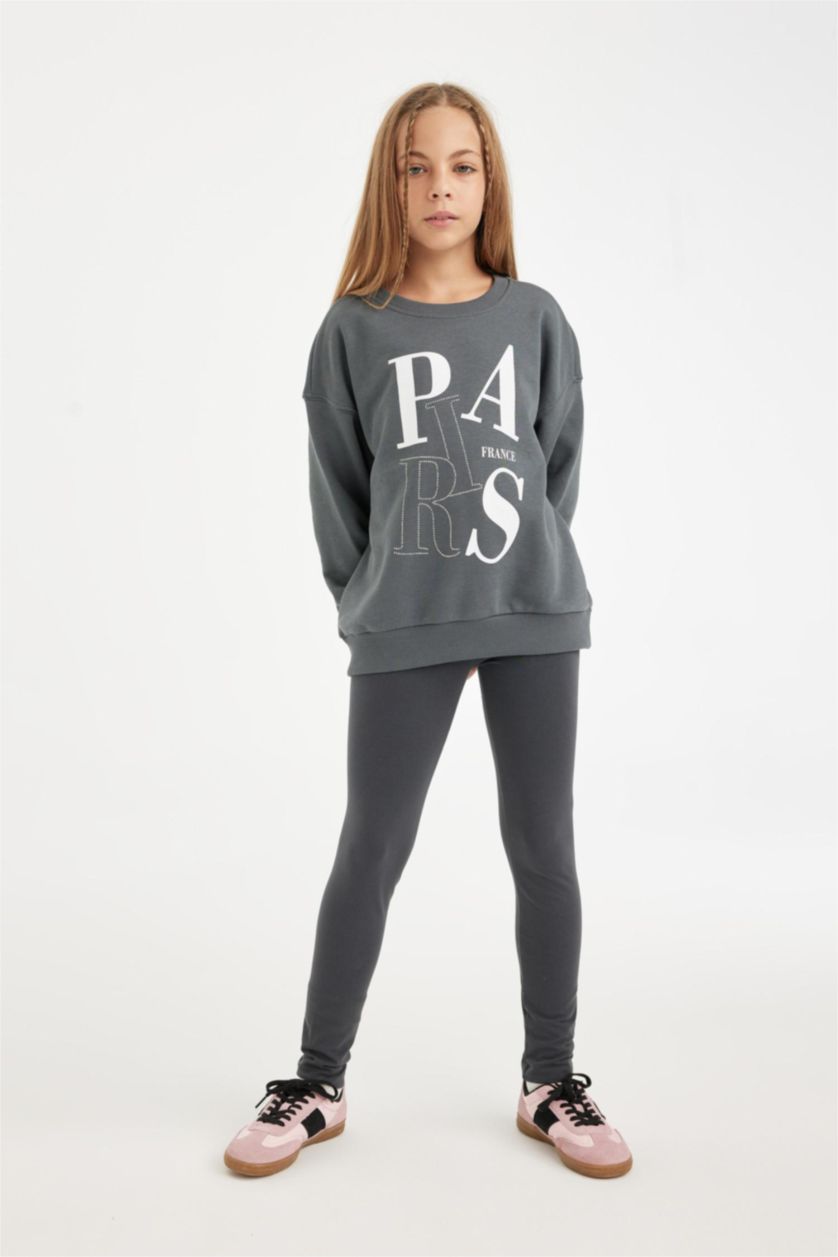 Kız Çocuk - Genç Kız Antrasit Tayt Kız Çocuk