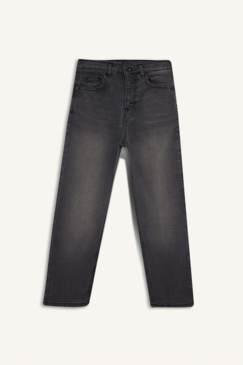 أولادي رمادي بنطلون جينز اولادي قصة فضفاضة ورجل عادي