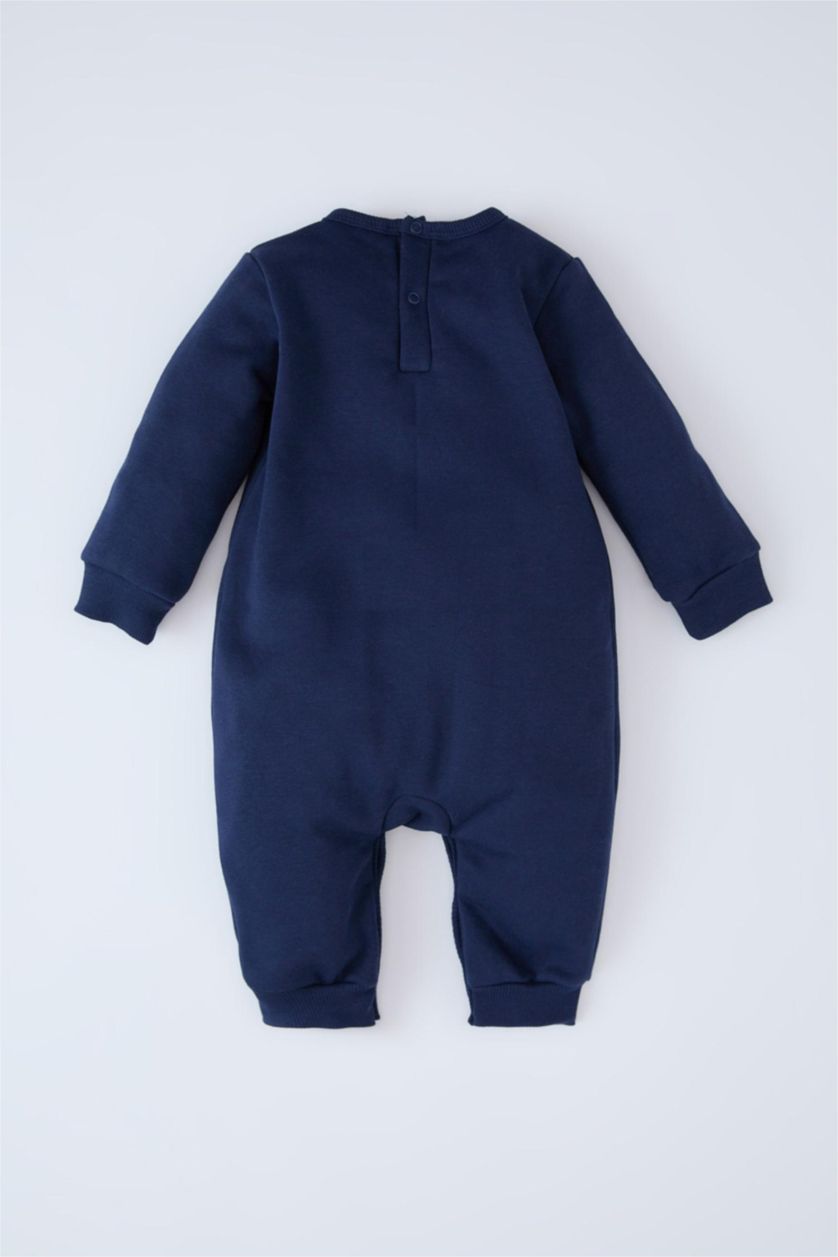 مولود ذكر كحلي جمبسوت الكريسماس كم طويل للبيبي ولد