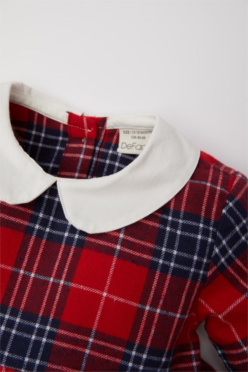 BÉBÉ FILLE Rouge Ensemble de Noël Robe en flanelle à carreaux et Collants assortis pour Bébé Fille