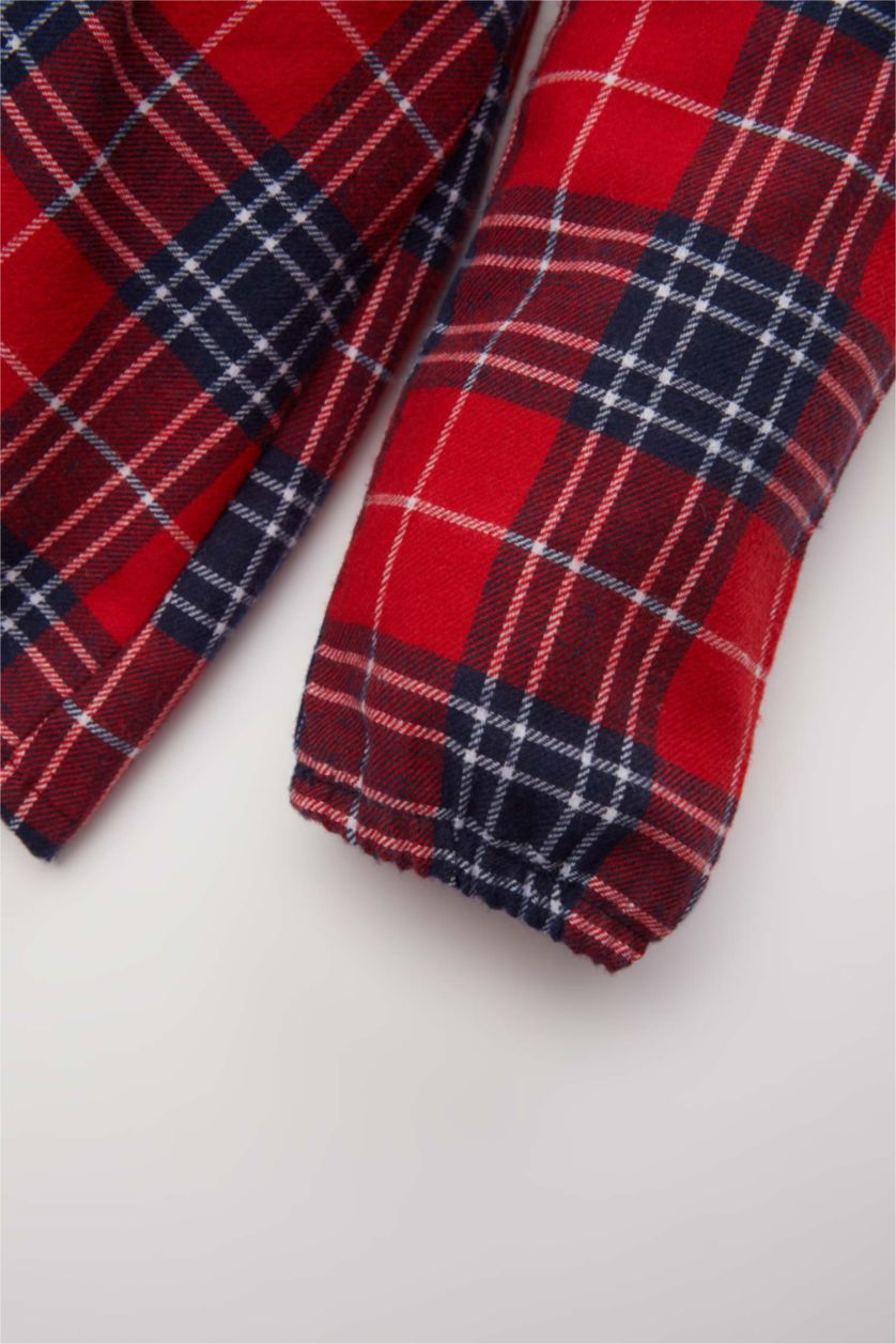 BÉBÉ FILLE Rouge Ensemble de Noël Robe en flanelle à carreaux et Collants assortis pour Bébé Fille