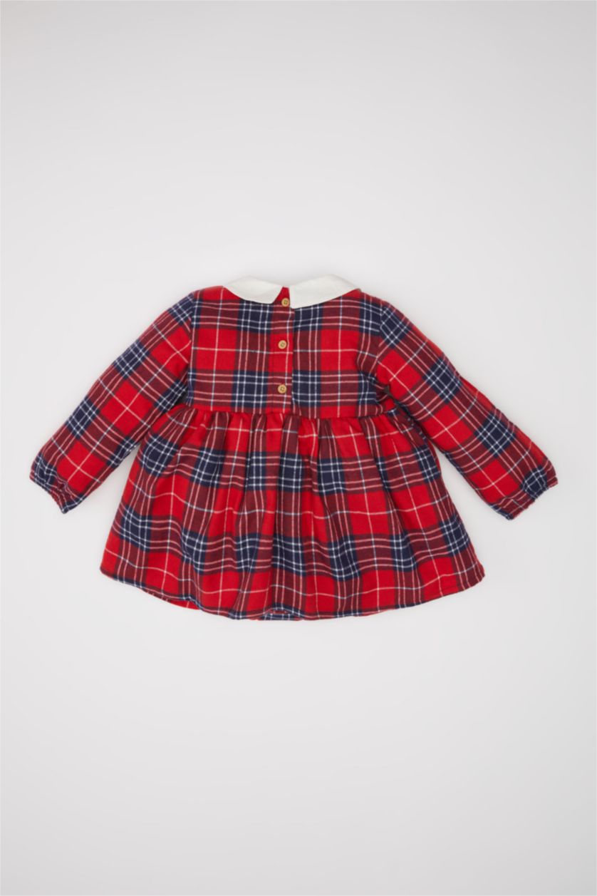 BÉBÉ FILLE Rouge Ensemble de Noël Robe en flanelle à carreaux et Collants assortis pour Bébé Fille