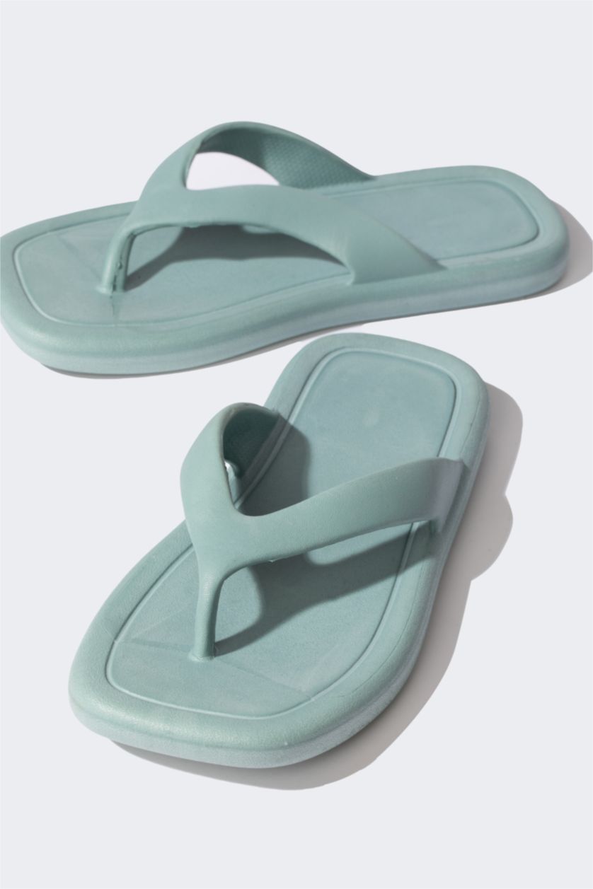 Kadın Mavi Kadın Düz Taban Eva Terlik