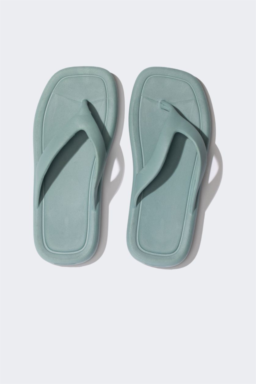 Kadın Mavi Kadın Düz Taban Eva Terlik